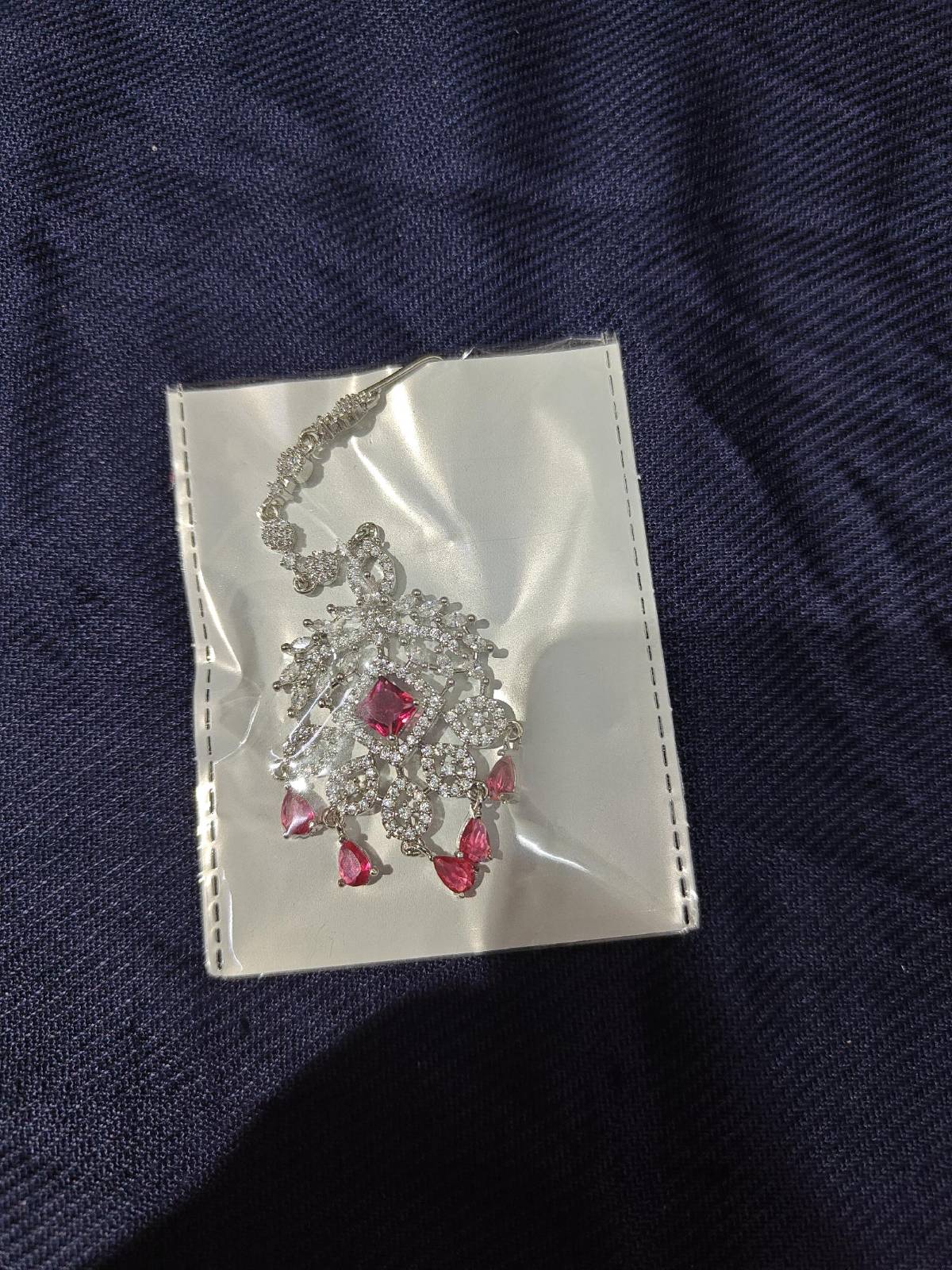 Yamini Silver Maang Tikka