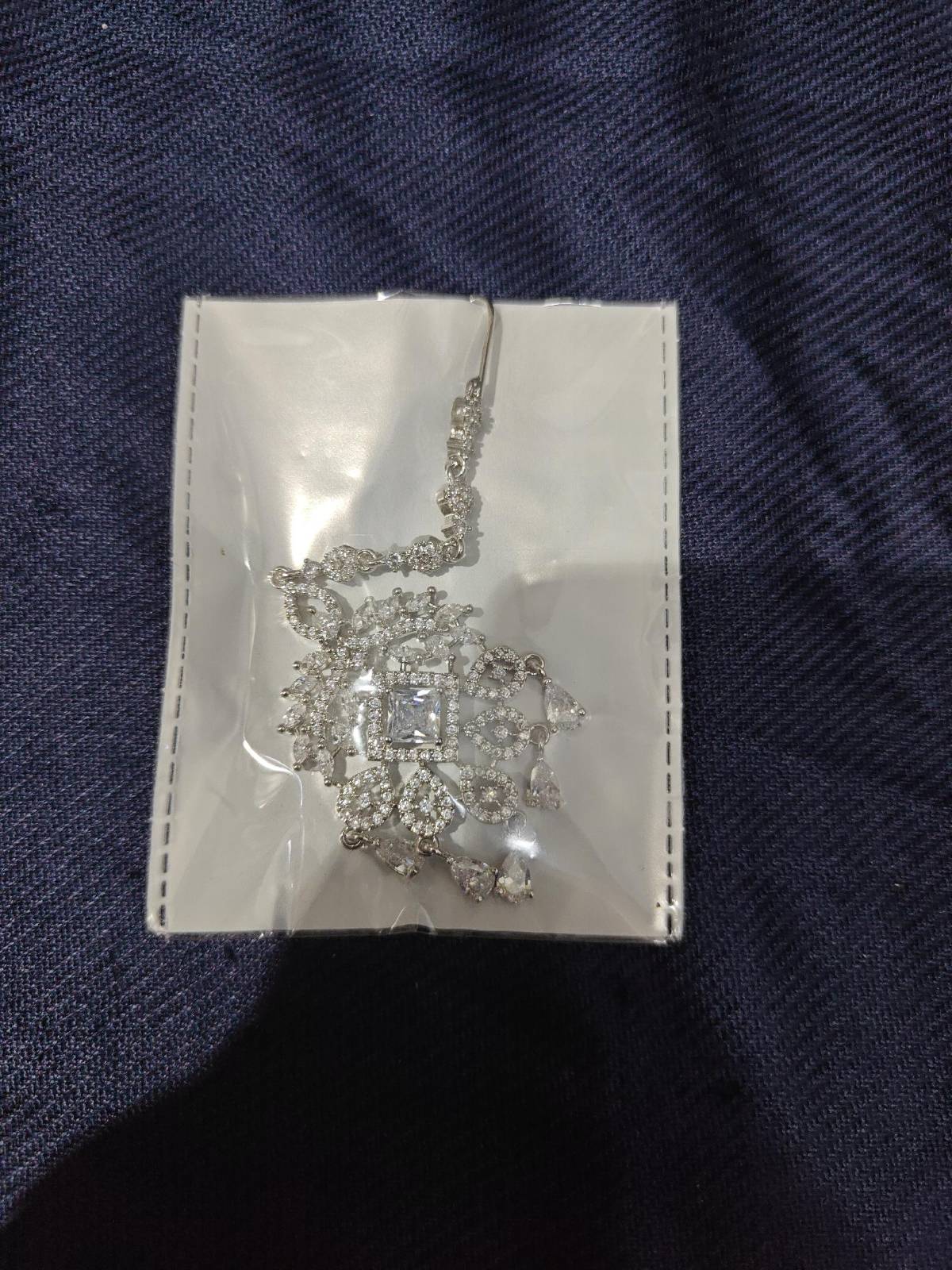 Yamini Silver Maang Tikka