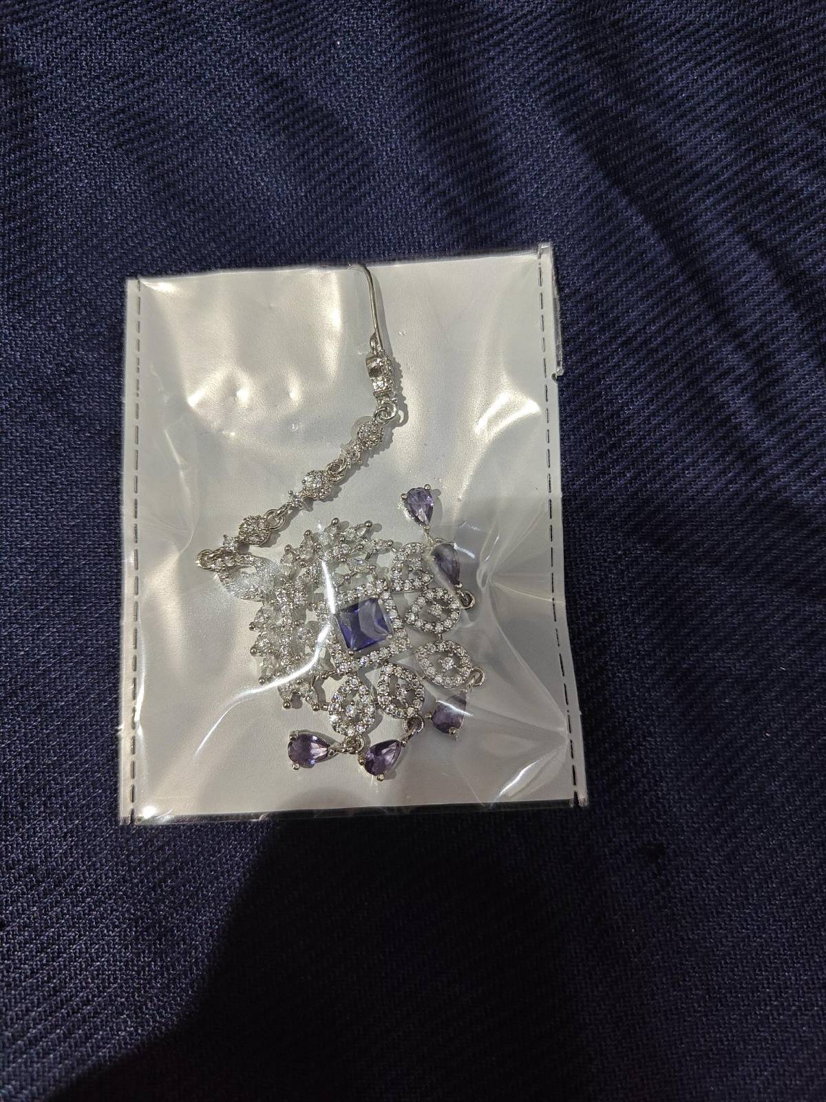 Yamini Silver Maang Tikka