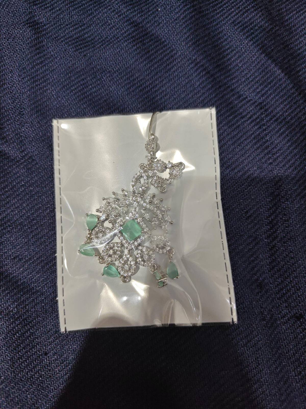 Yamini Silver Maang Tikka