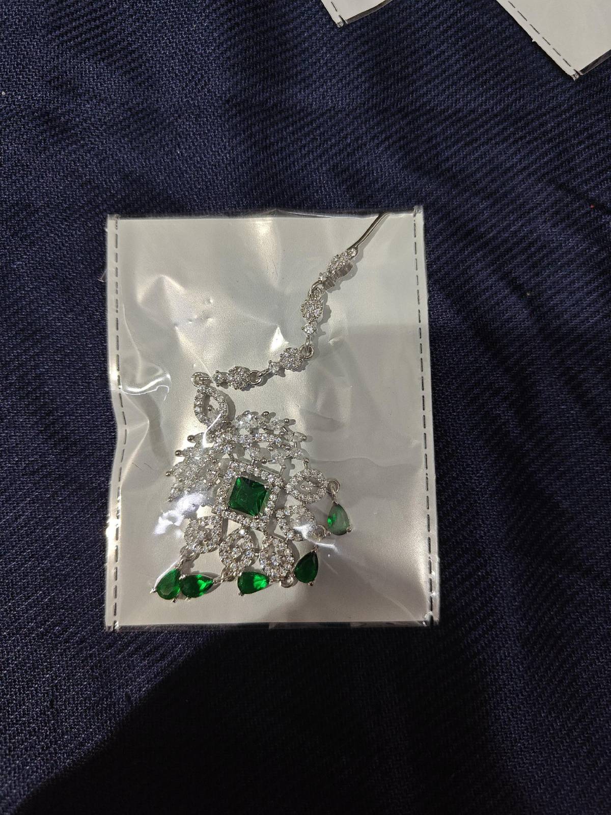 Yamini Silver Maang Tikka