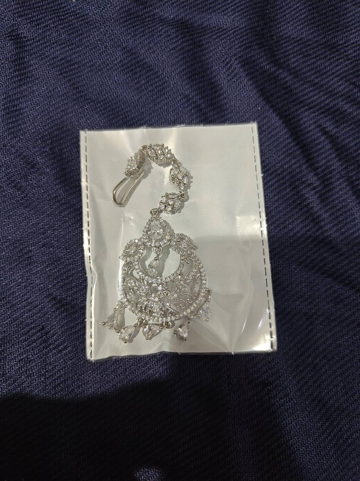 Saanvi Silver Maang Tikka