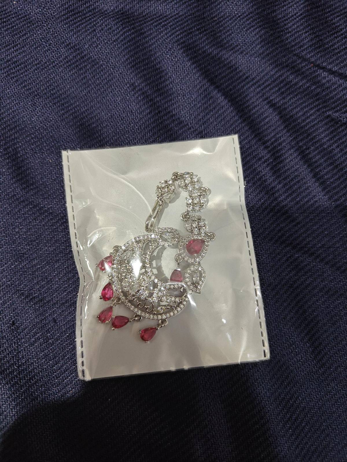 Saanvi Silver Maang Tikka