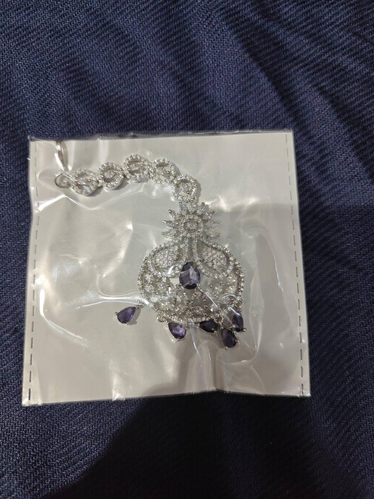 Devika Silver Maang Tikka