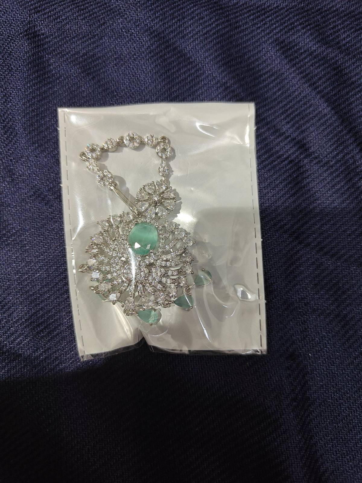 Damini Silver Maang Tikka