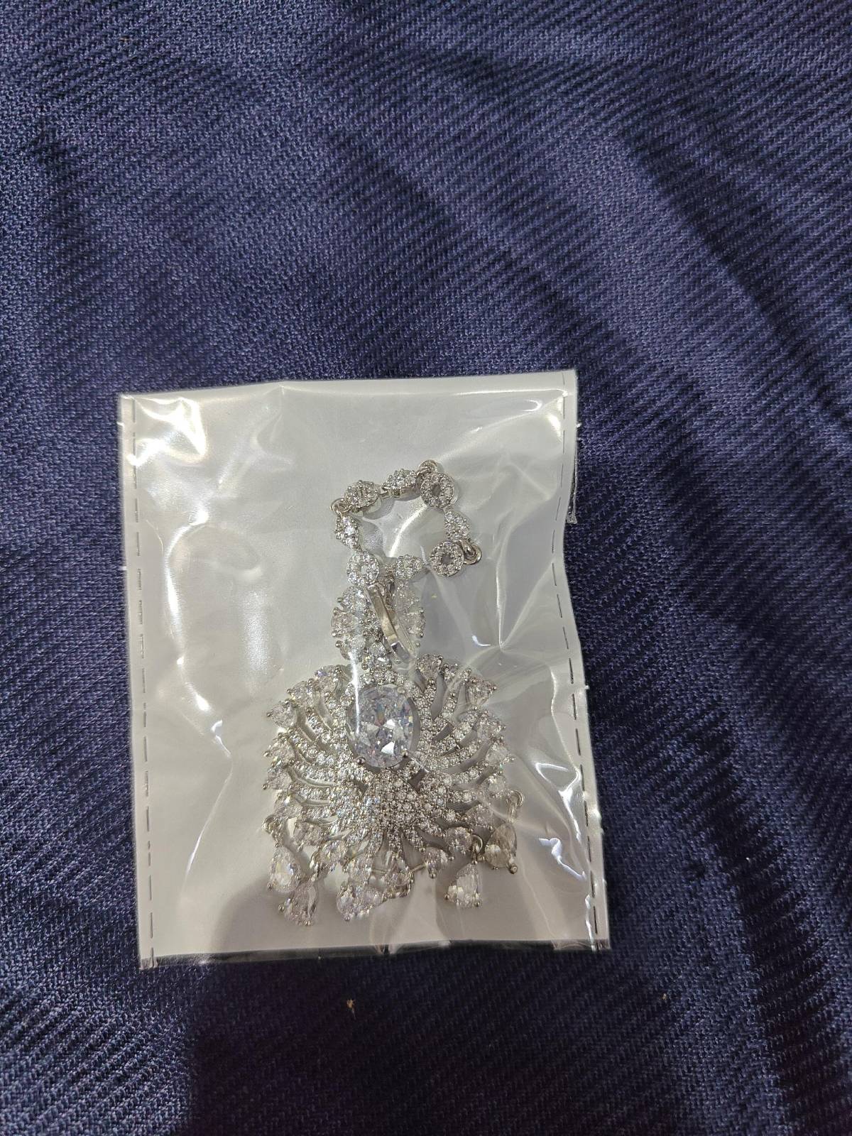 Damini Silver Maang Tikka