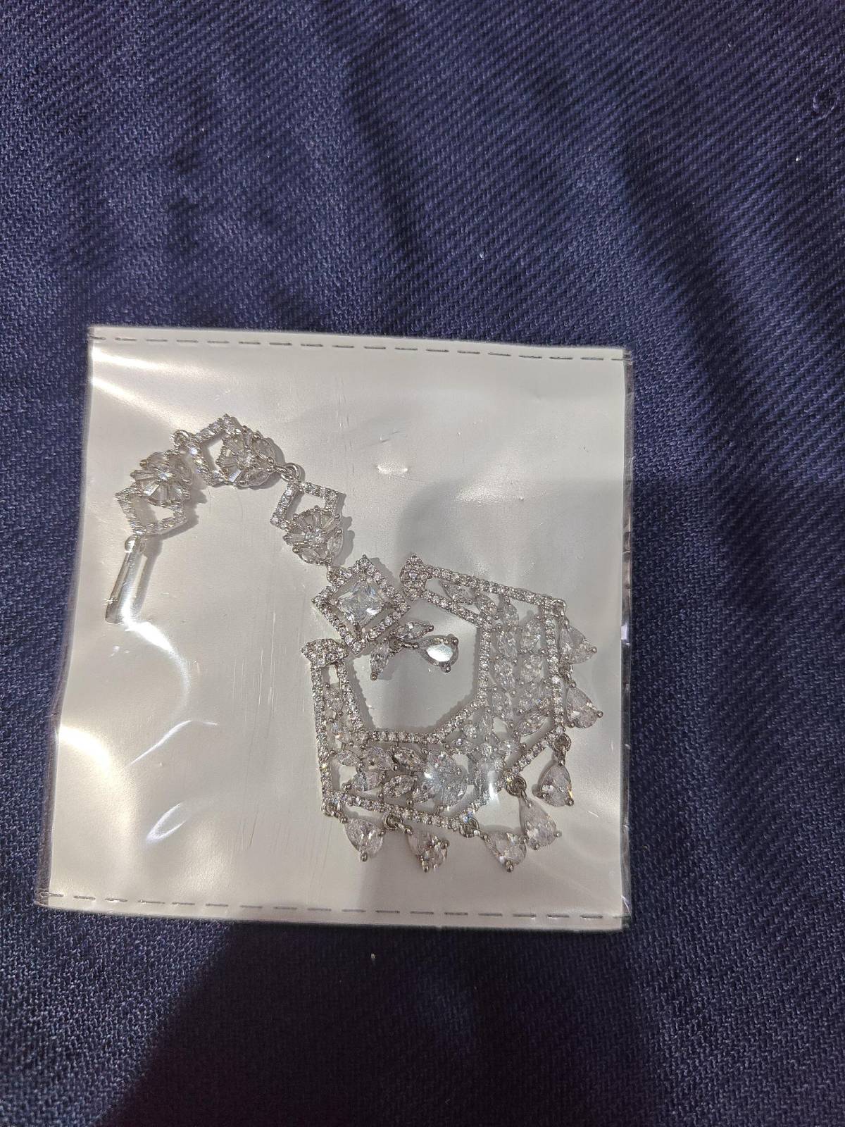 Yamini Silver Maang Tikka