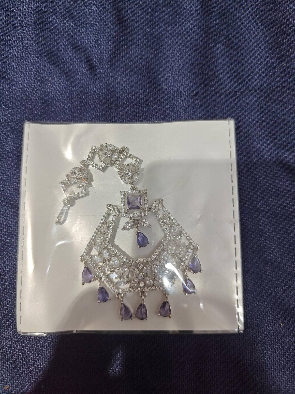 Yamini Silver Maang Tikka