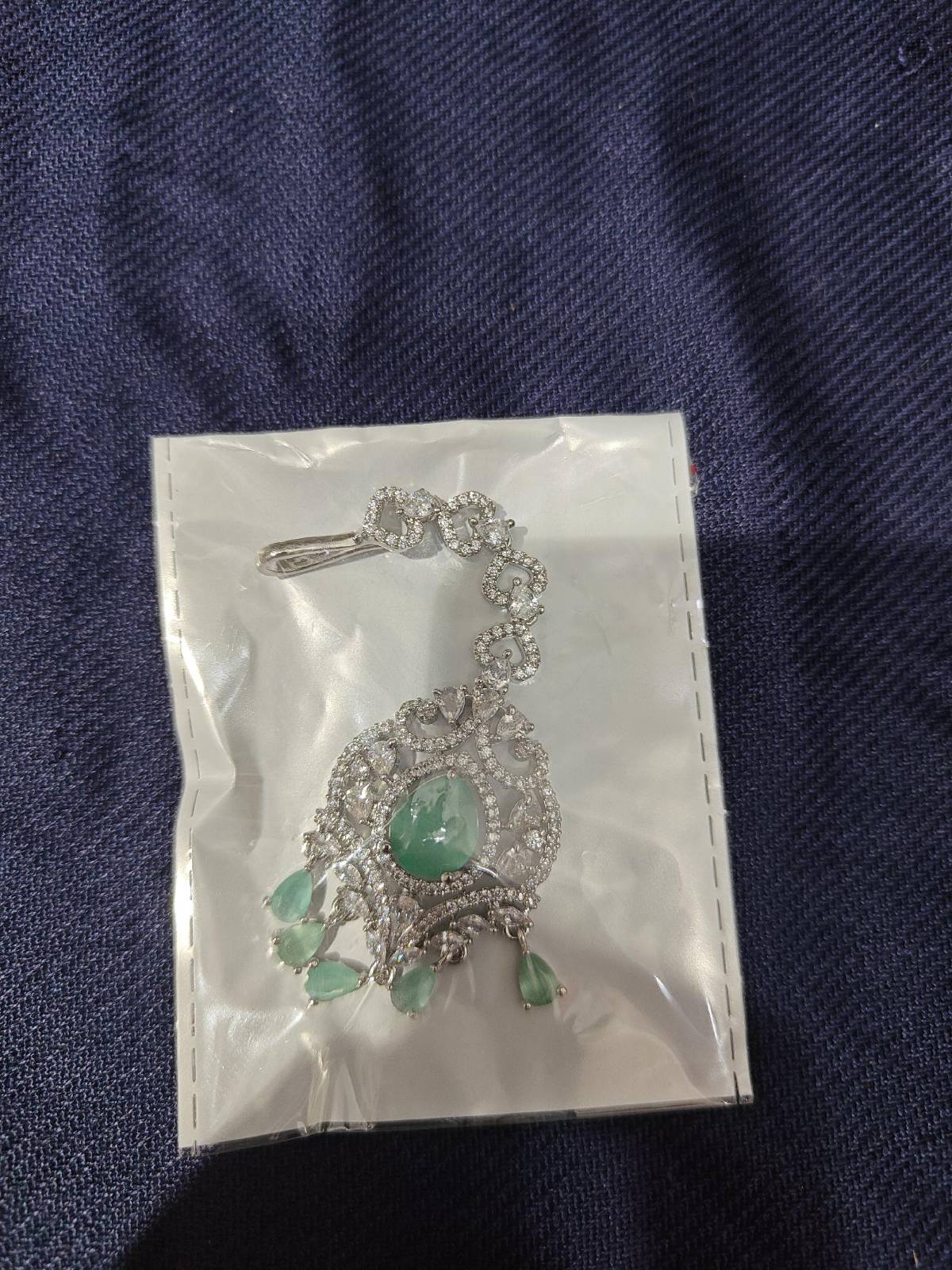 Jahnavi Silver Maang Tikka