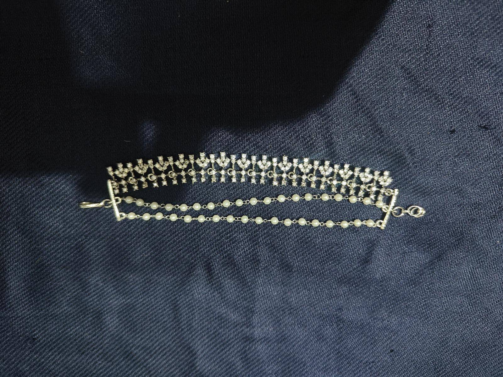 Meera Silver Champaswaralu Ear Chains