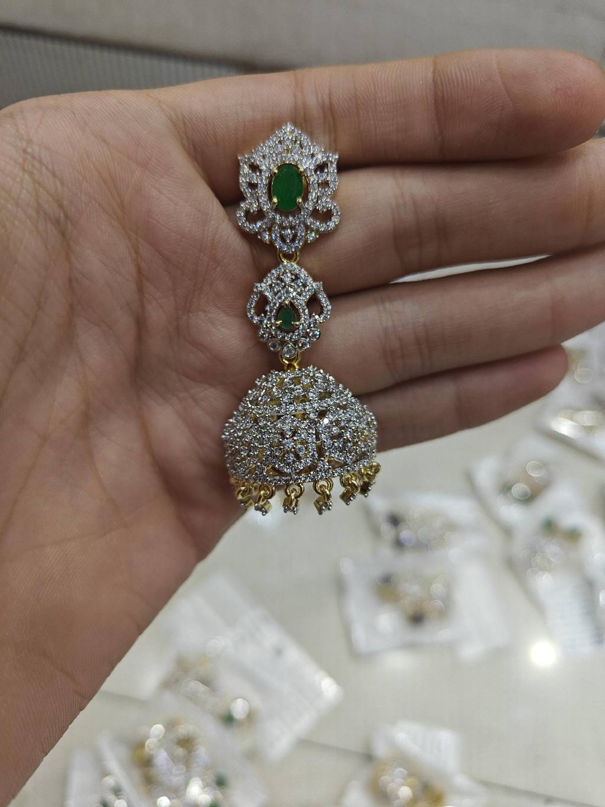 Rukmini Gilded Jhumka Earrings