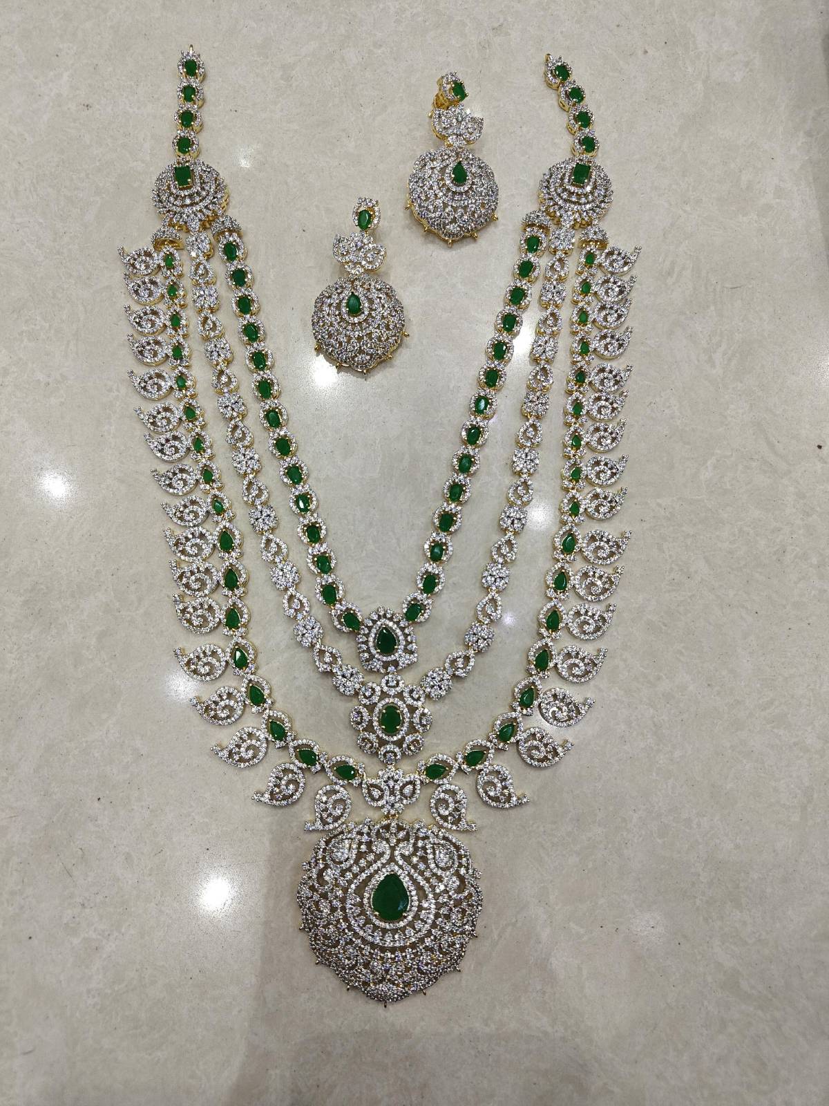 Mira Gilded Three-Layer Necklace