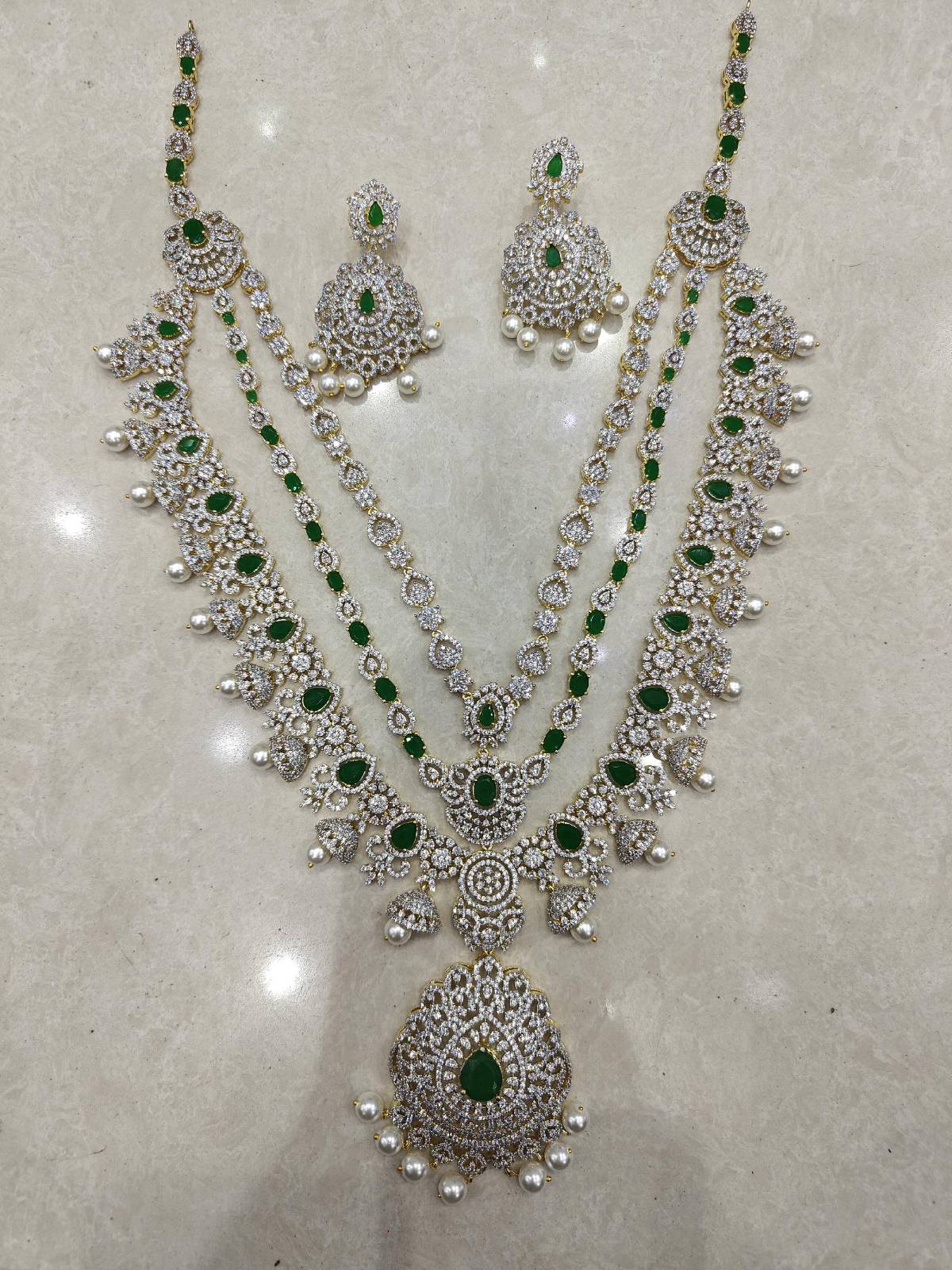 Ira Gilded Three-Layer Necklace
