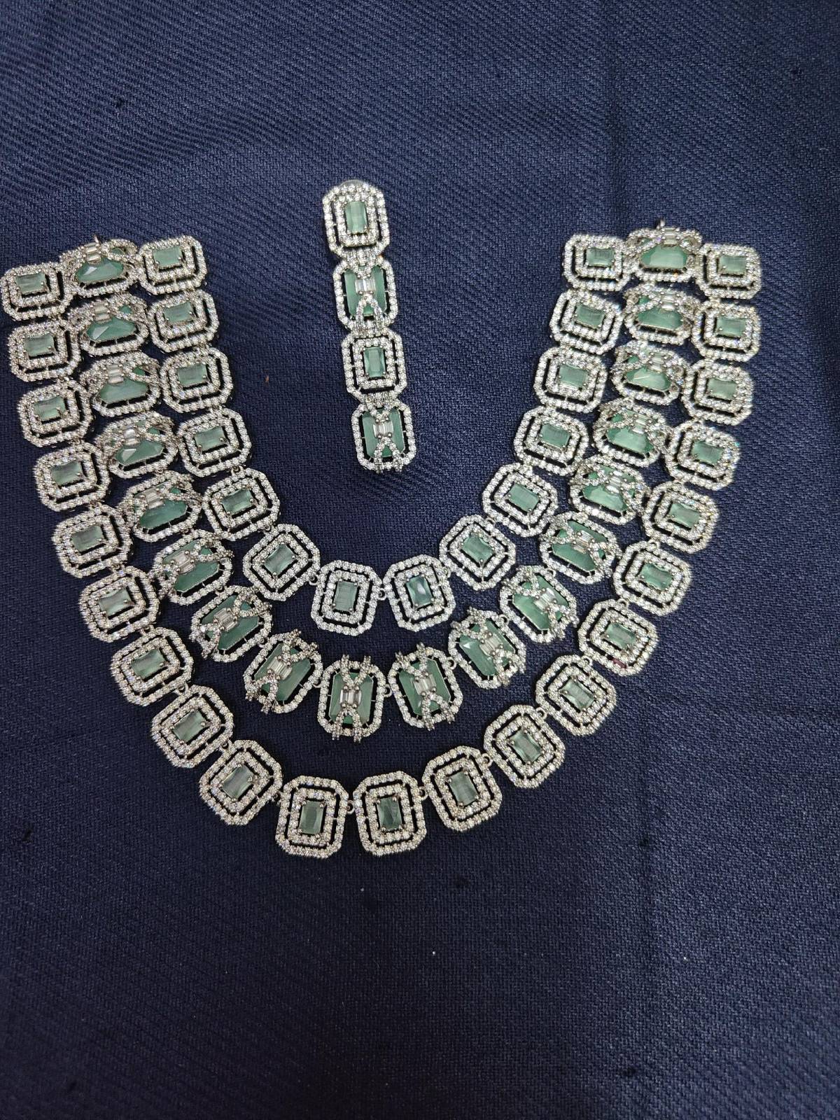 Rhea Silver Three-Layer Necklace